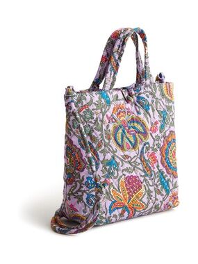 New Vera Bradley Mini Original Tote Bag Quilted Floral Lavender Marrakesh